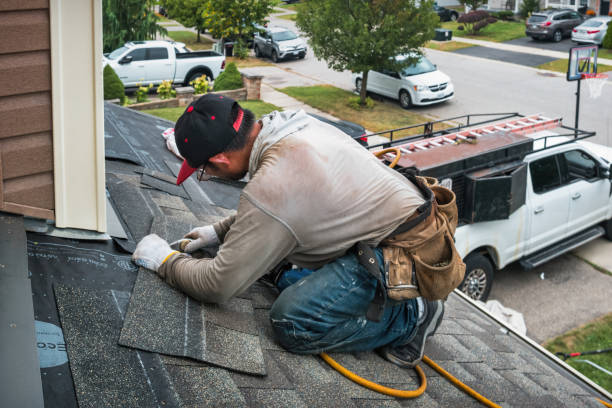 Professional Storm Damage Roof Repair technician working in Crescent Mills, CA